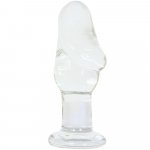 Helmet Head: Premium Glass Plug - XXXL - 7" Clear Sex Toy