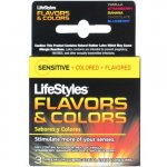 LifeStyles Flavors & Colors Lubricated  - 3 Pack Variety Sex Toy